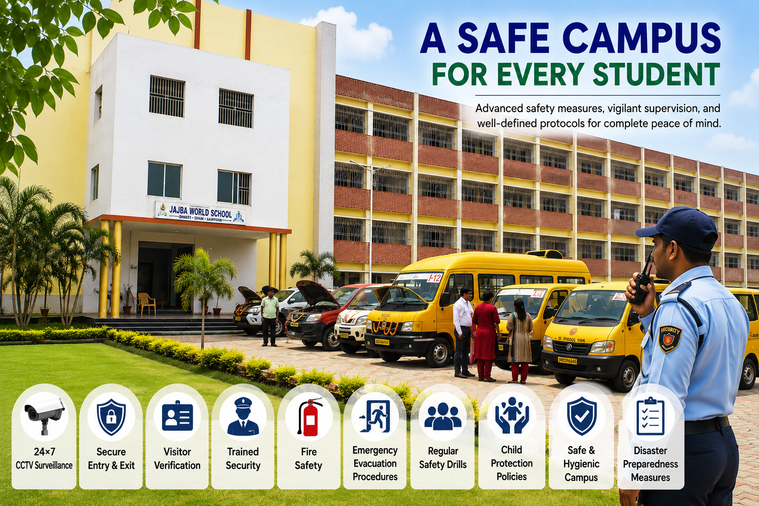 Jajba World School Campus Safety & Security